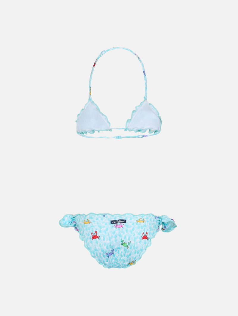 Klassischer Mädchen-Triangel-Bikini Cris mit Krabben-Print