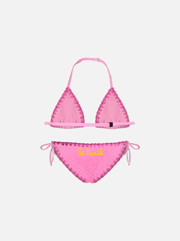 Bikini da bambina con ricamo