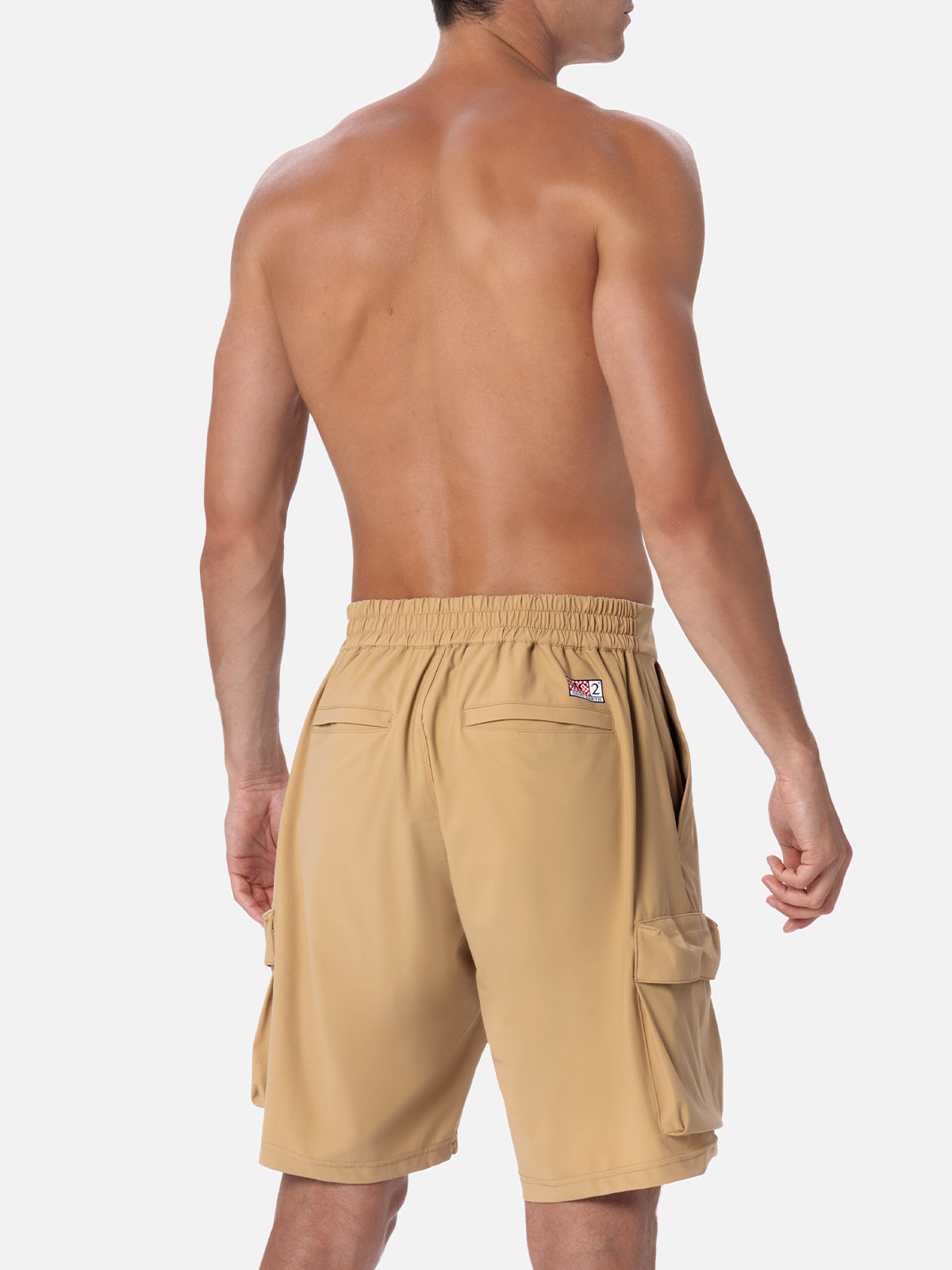 Bermuda da uomo Deck in tessuto tecnico beige