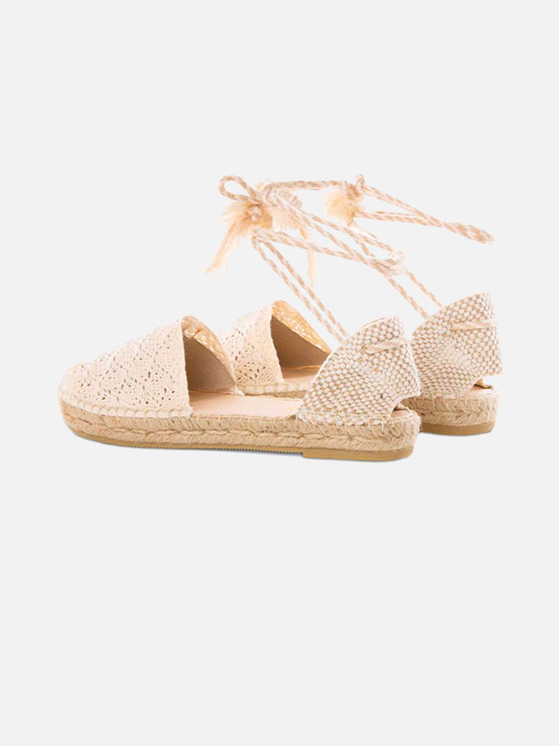 Woman crochet espadrillas