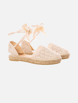 Woman crochet espadrillas