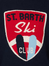 Maglia da bambino girocollo  con stampa St. Barth Ski Club