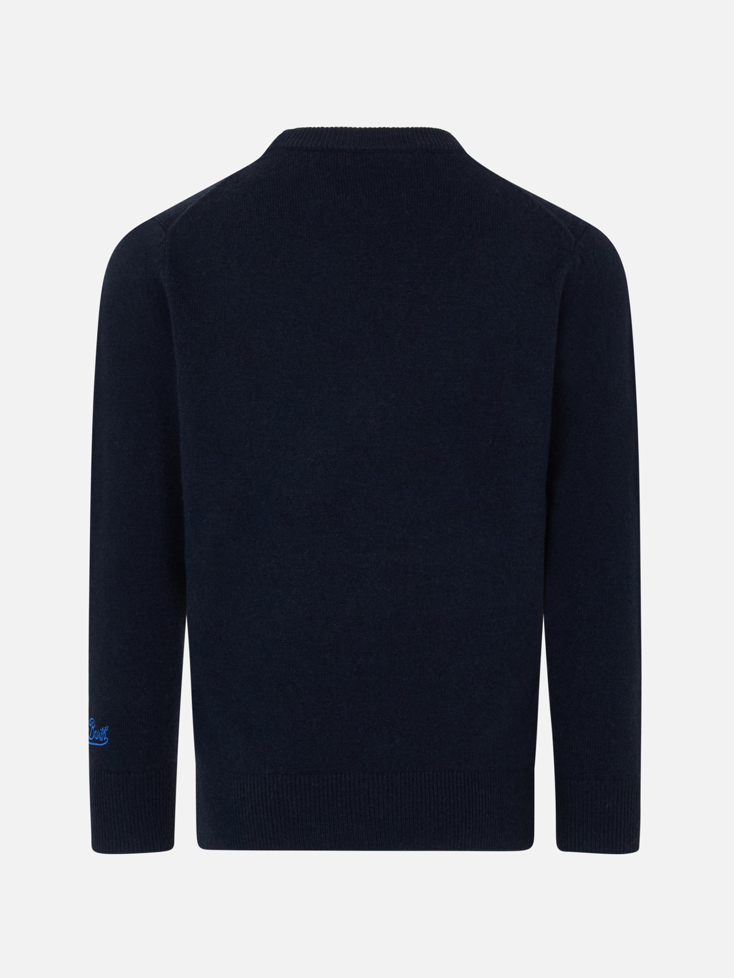 Rundhalspullover für Jungen mit Cortina-Postkartendruck