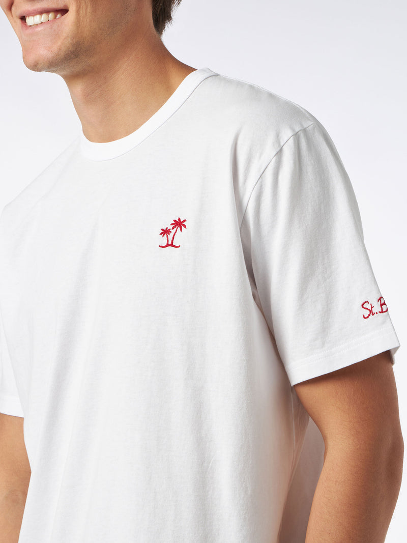 Man white cotton t-shirt