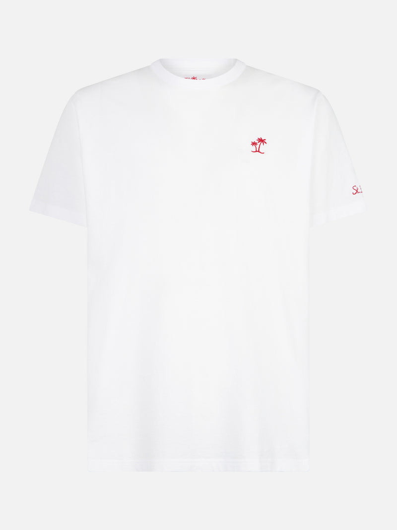 Man white cotton t-shirt