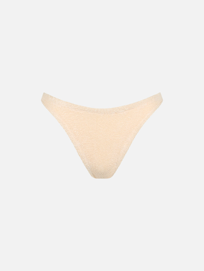 Woman beige classic crinkle swim briefs Elise