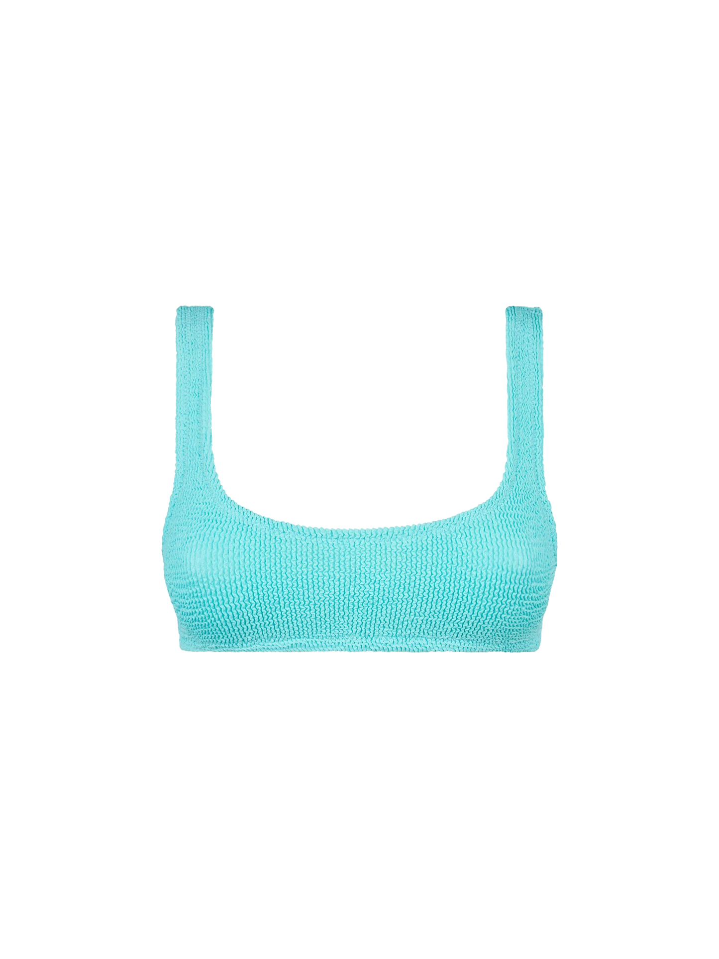 Costume da bagno da donna a bralette verde acqua plissettato