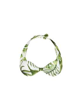 Tropical leaves print bralette