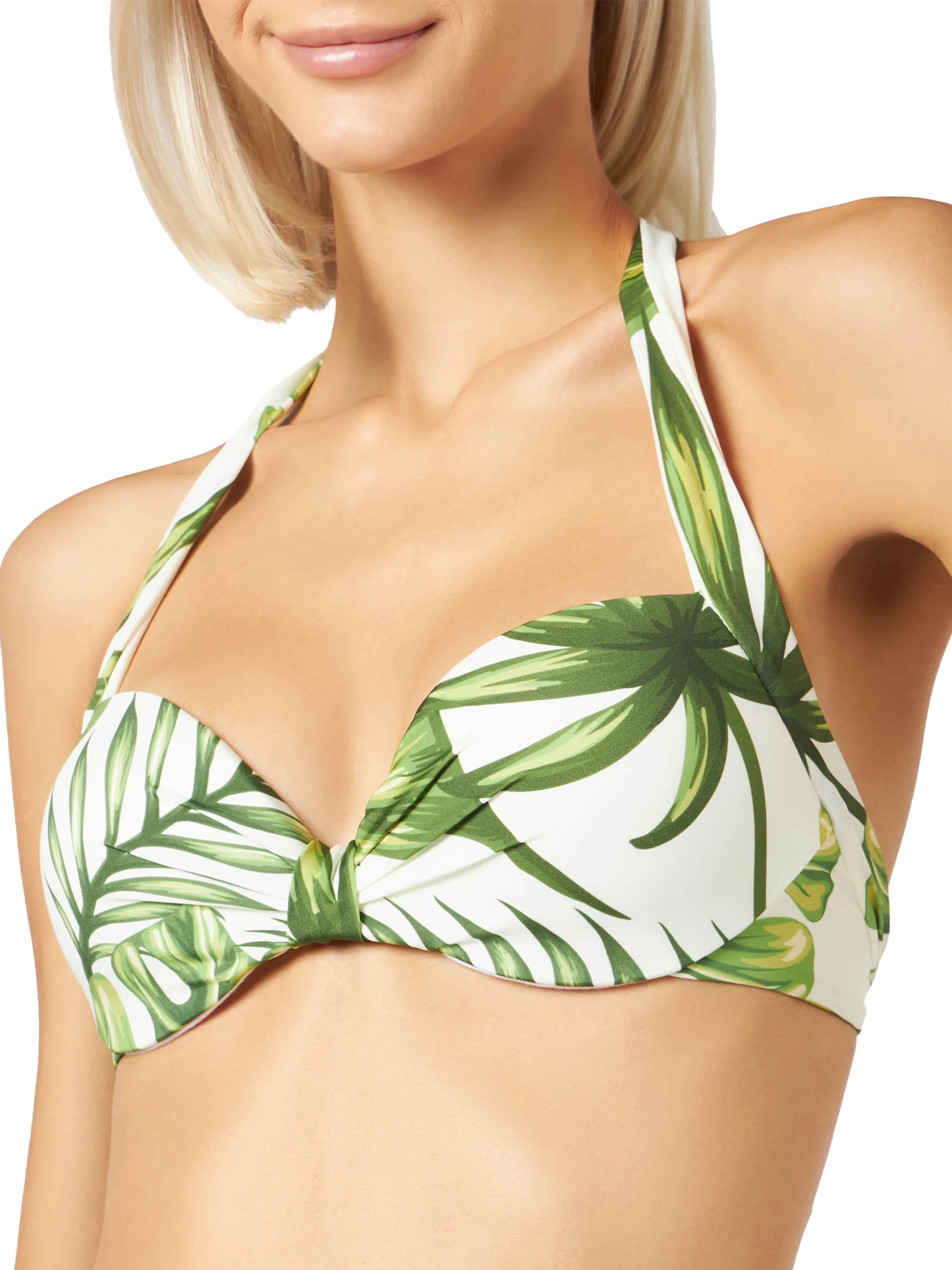 Tropical leaves print bralette