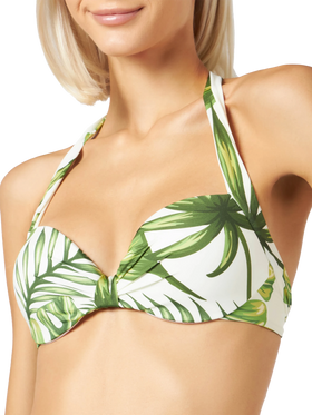 Tropical leaves print bralette