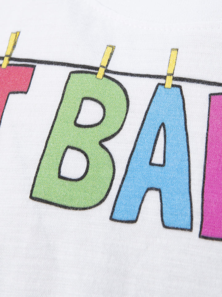 T-shirt da bambina con stampa multicolore St. Barth