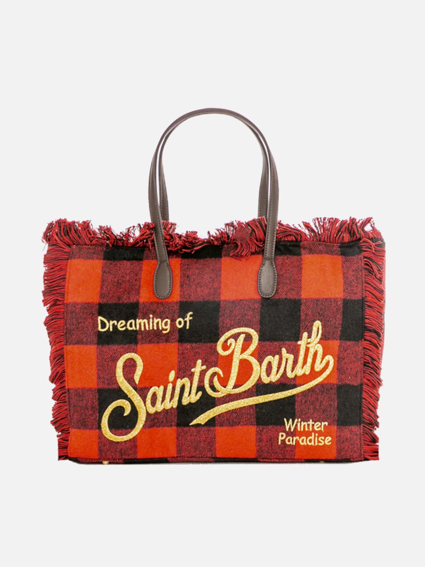 Vanity wooly red tartan shoulder bag