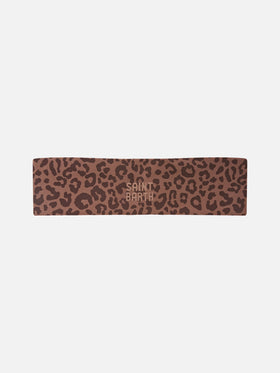Fascia per capelli Studio con stampa leopardata
