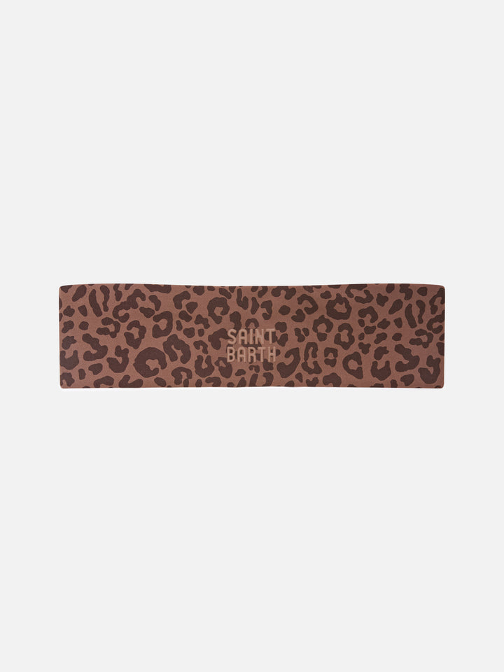 Fascia per capelli Studio con stampa leopardata