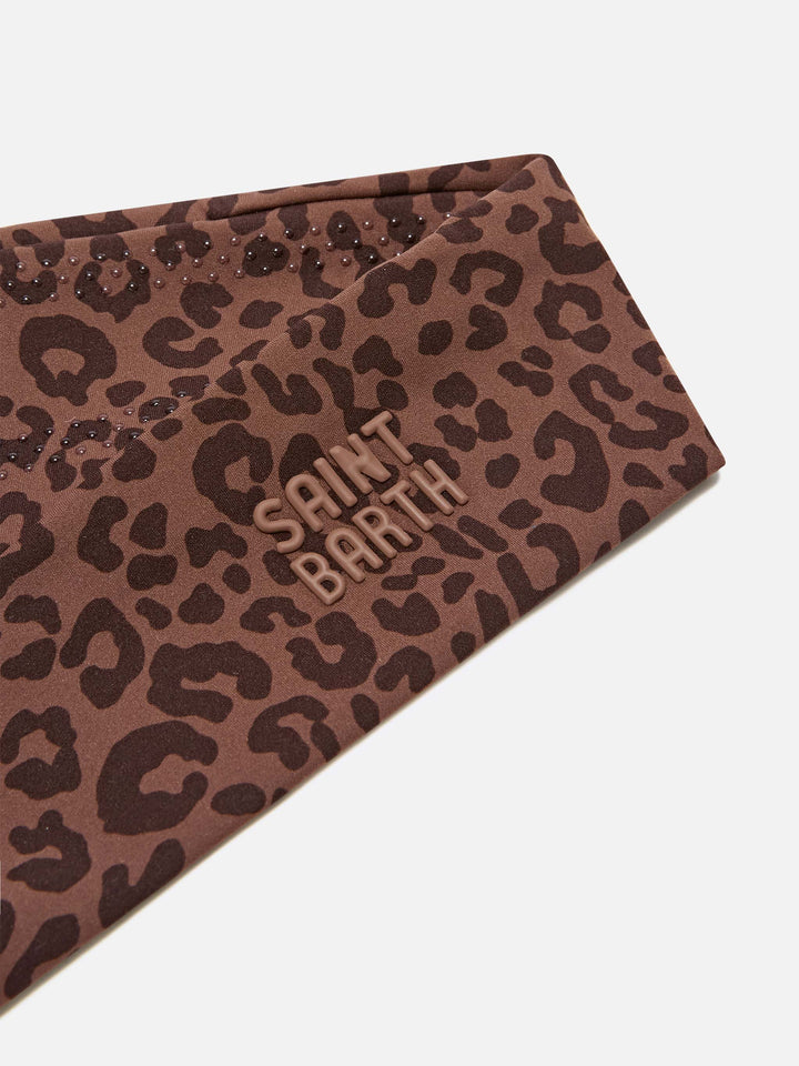 Fascia per capelli Studio con stampa leopardata