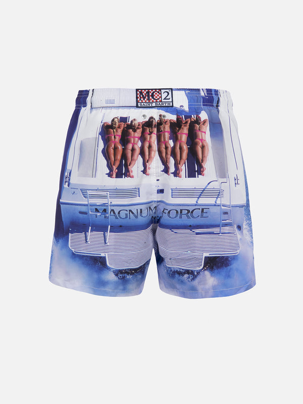 Mittellange Badeshorts Gustavia für Herren mit platziertem Aufdruck | MAGNUM MARINE SPECIAL EDITION