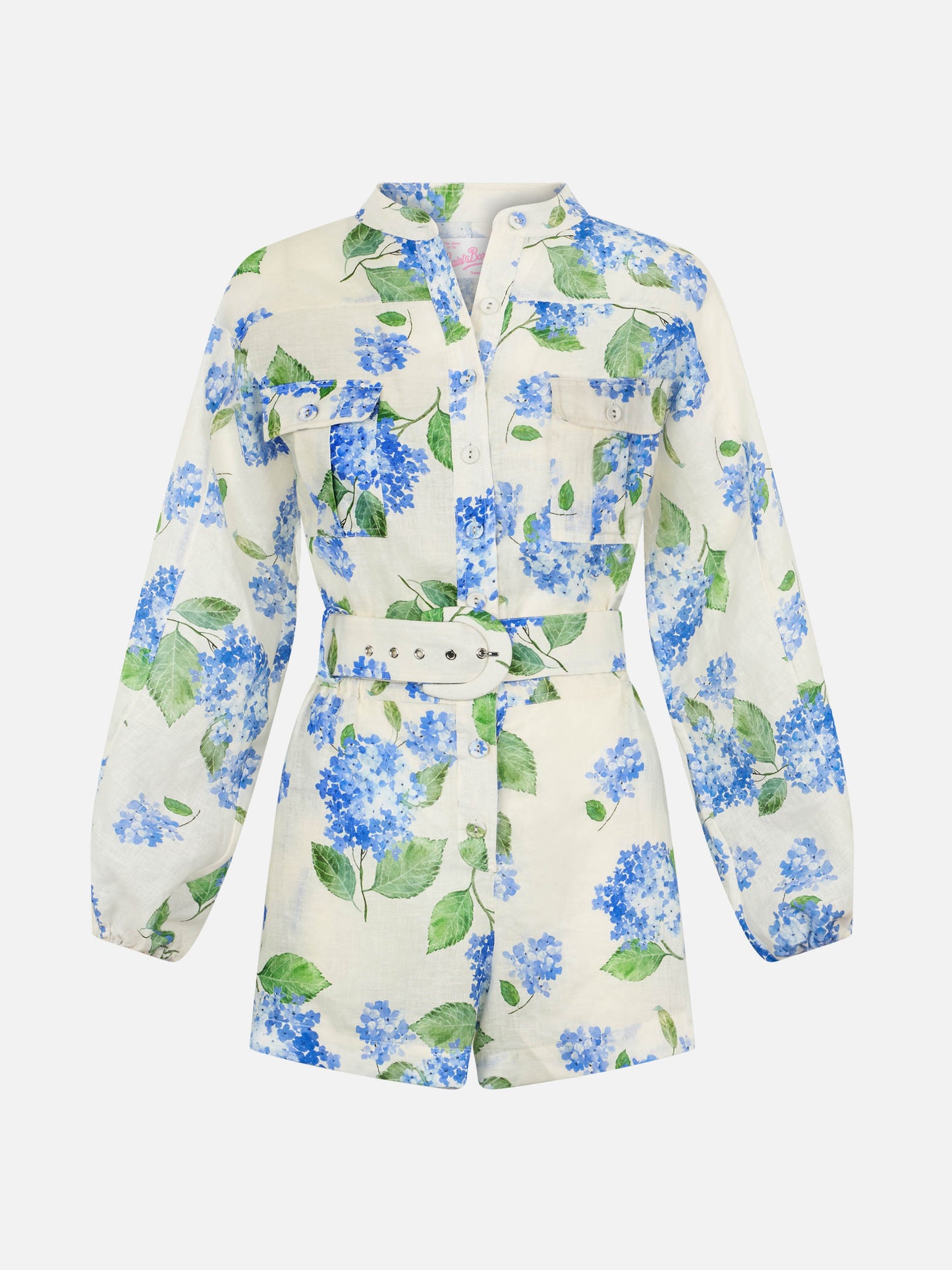 Tutina da donna in lino floreale