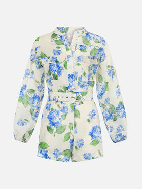 Tutina da donna in lino floreale