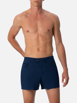 Man navy blue fitted cut swim shorts Harrys