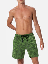 Man ripstop fabric swim shorts Harbour The Riviera with camo jacquard print