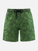 Man ripstop fabric swim shorts Harbour The Riviera with camo jacquard print