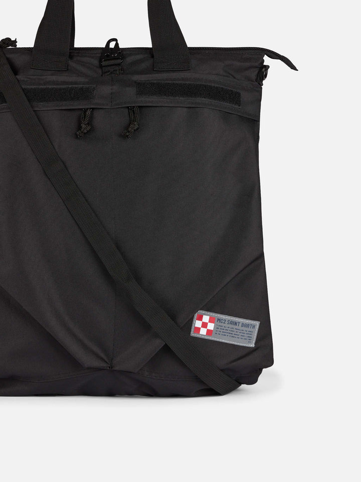 Black technic fabric backpack Helmut - MC2 Saint Barth