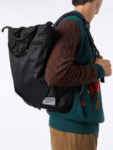 Canvas black backpack Helmut