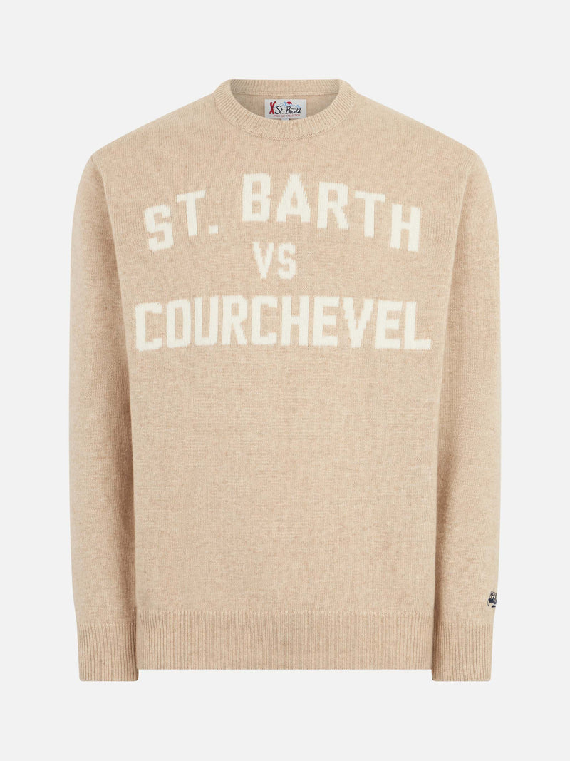 Herrenpullover mit St. Barth VS Courchevel-Aufdruck