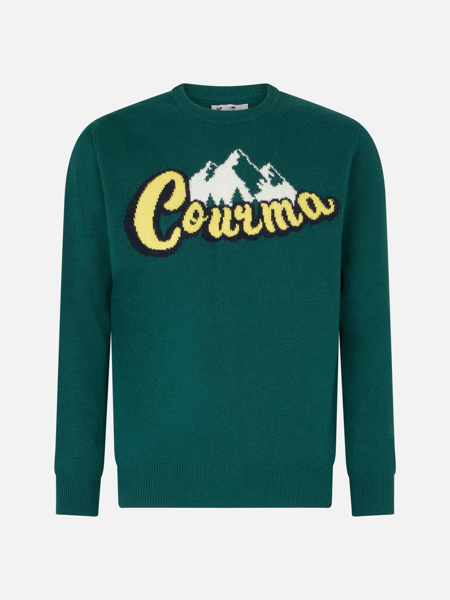 Rundhalspullover für Herren mit Courma Mountains-Jacquard