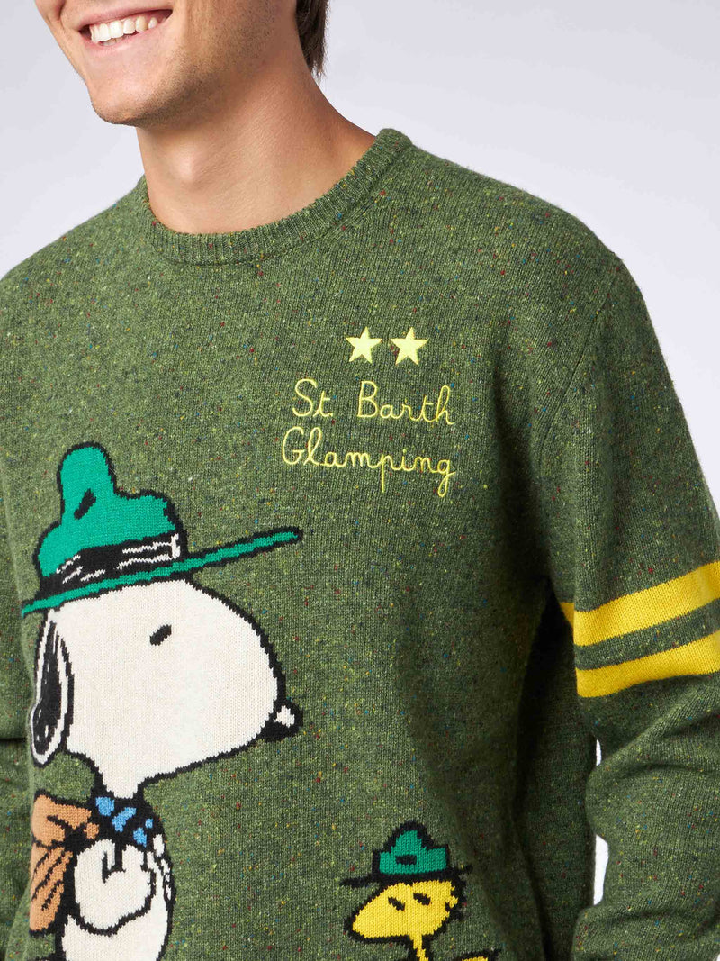 Man crewneck donegal sweater with Snoopy jacquard print | SNOOPY - ©PEANUTS SPECIAL EDITION