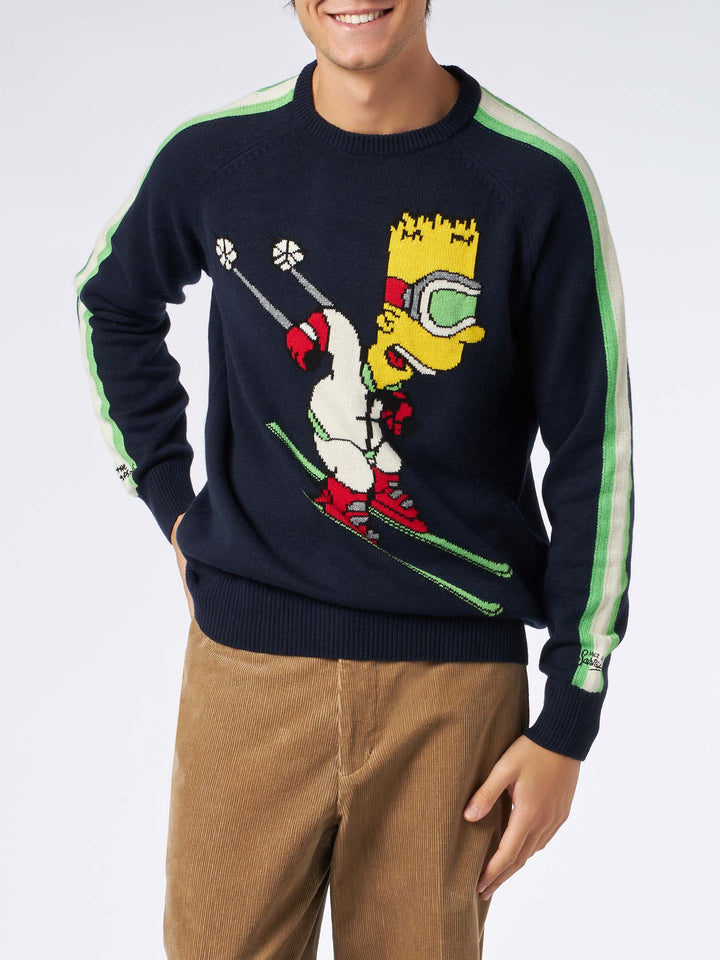 Maglione da uomo girocollo con stampa jacquard Bart Simpson | EDIZIONE SPECIALE DEI SIMPSON