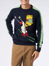 Herrenpullover mit Rundhalsausschnitt und Bart-Simpson-Jacquard-Print | DIE SIMPSONS-SONDERAUSGABE