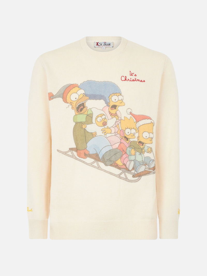 Maglia da uomo girocollo con stampa jacquard famiglia Simpson | EDIZIONE SPECIALE DEI SIMPSON