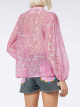 Woman silk voile paisley blouse Harper