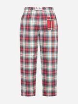 Kid pajama pants with tartan print