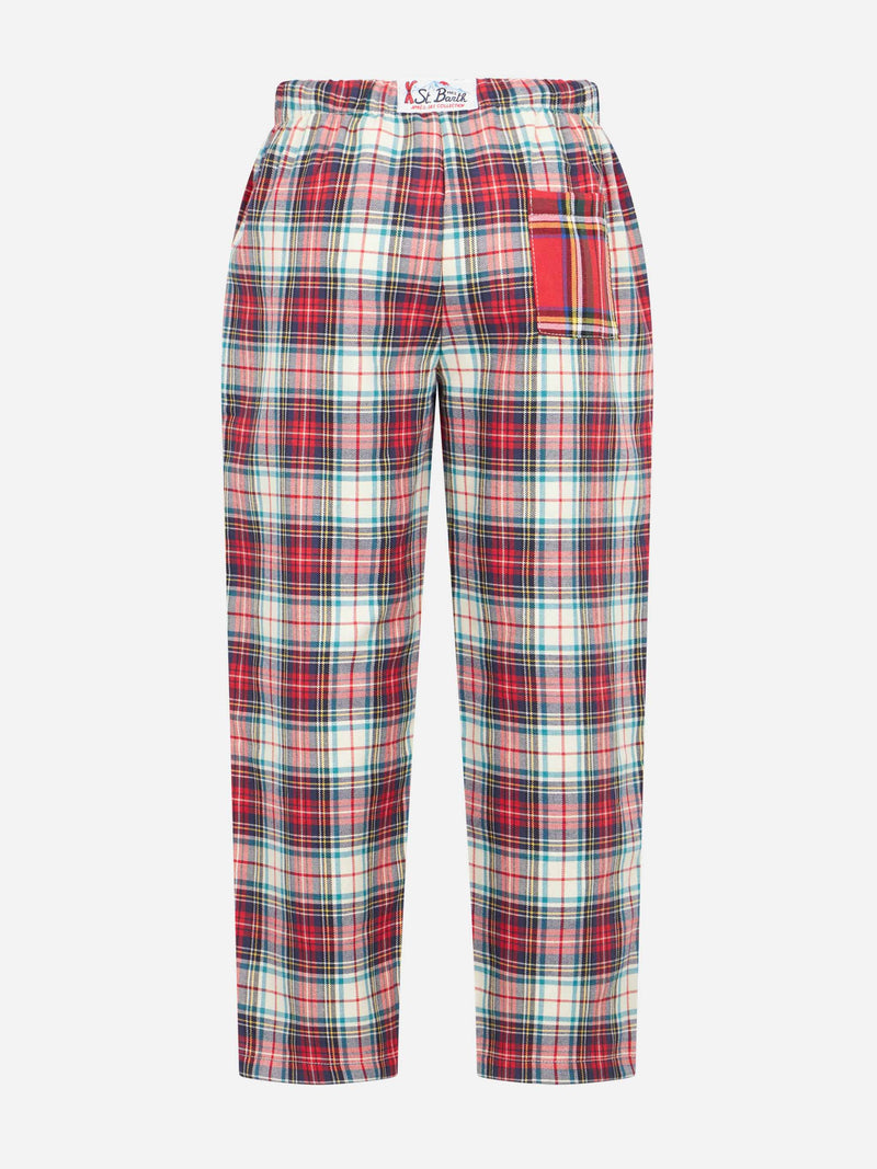 Pyjamahose für Kinder mit Tartan-Print