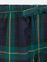 Kid pajama pants with tartan print