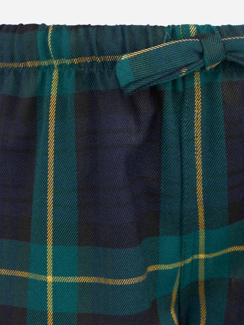 Kid pajama pants with tartan print