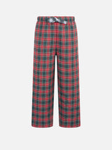 Pantaloni del pigiama da bambina con stampa tartan