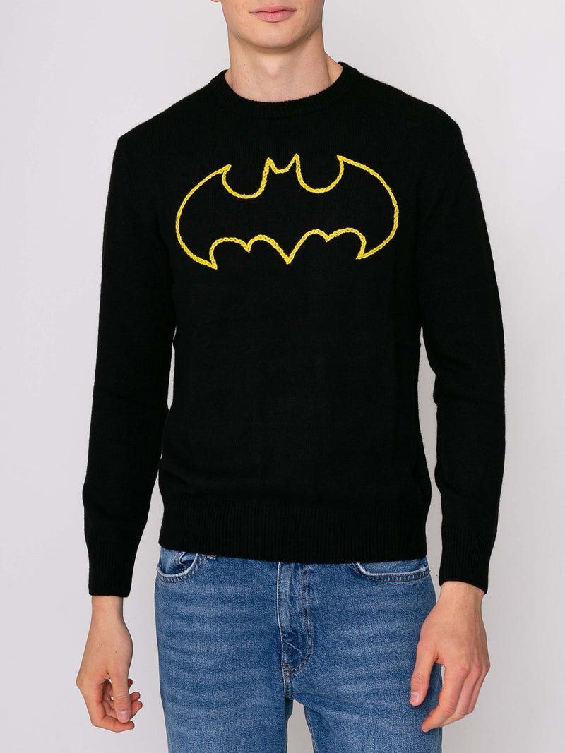 Maglia nera da uomo logo Batman | Edizione speciale della Warner Bros