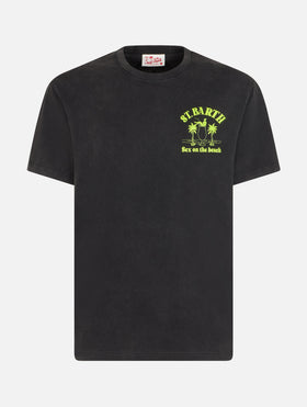 Herren-Vintage-Baumwoll-T-Shirt Jack mit St. Barth Sex on the Beach-Aufdruck