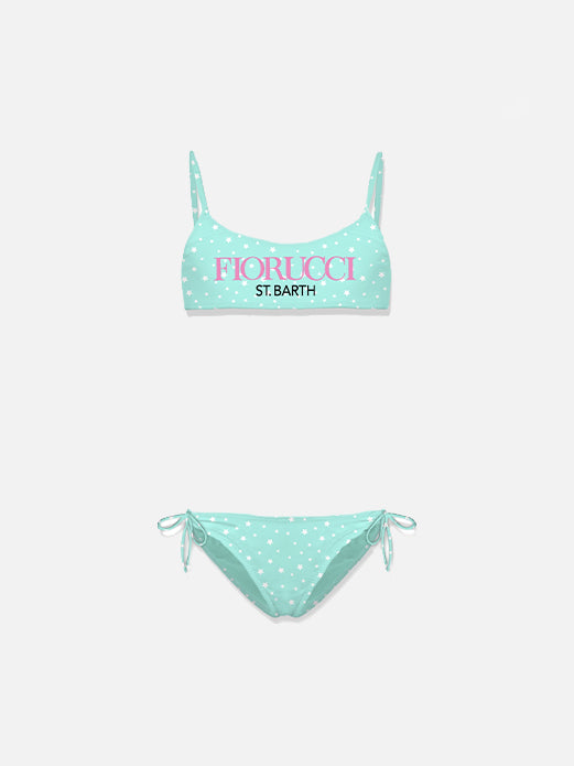 Girl bralette bikini Jaiden with Fiorucci print | FIORUCCI SPECIAL EDITION