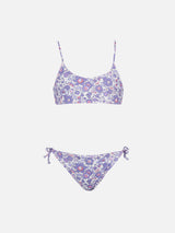 Girl double face bralette bikini Jaiden with Betsy print |  MADE WITH LIBERTY FABRIC