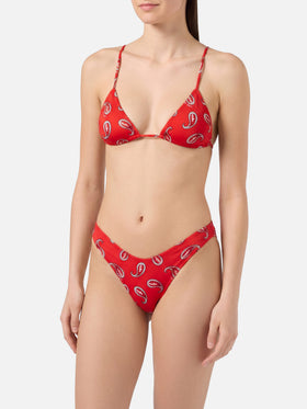 Bikini brassière en tissu froissé rose Naima Naomi 
