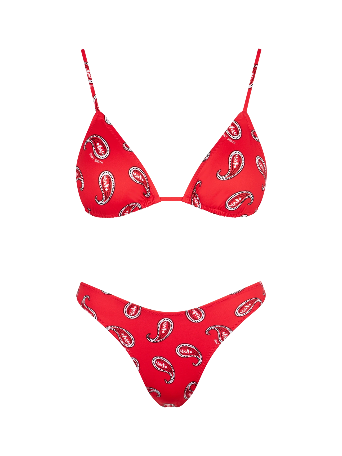 Damen-Triangel-Bikini mit Paisley-Print