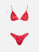 Bikini da donna a triangolo con stampa paisley