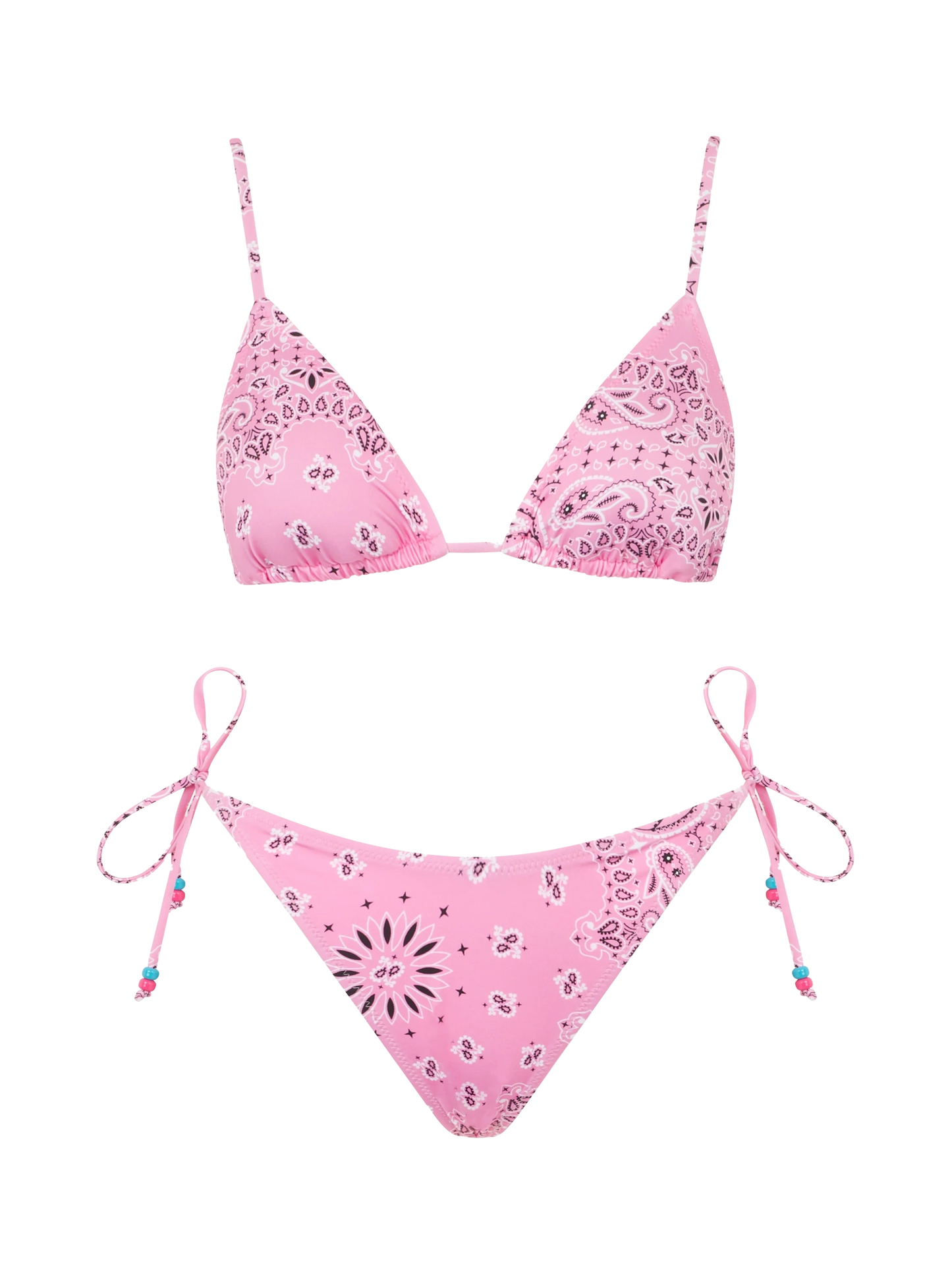 Bikini da donna a triangolo con stampa bandana