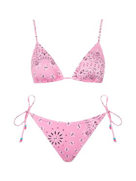 Bikini da donna a triangolo con stampa bandana