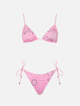 Damen-Triangel-Bikini mit Bandana-Print