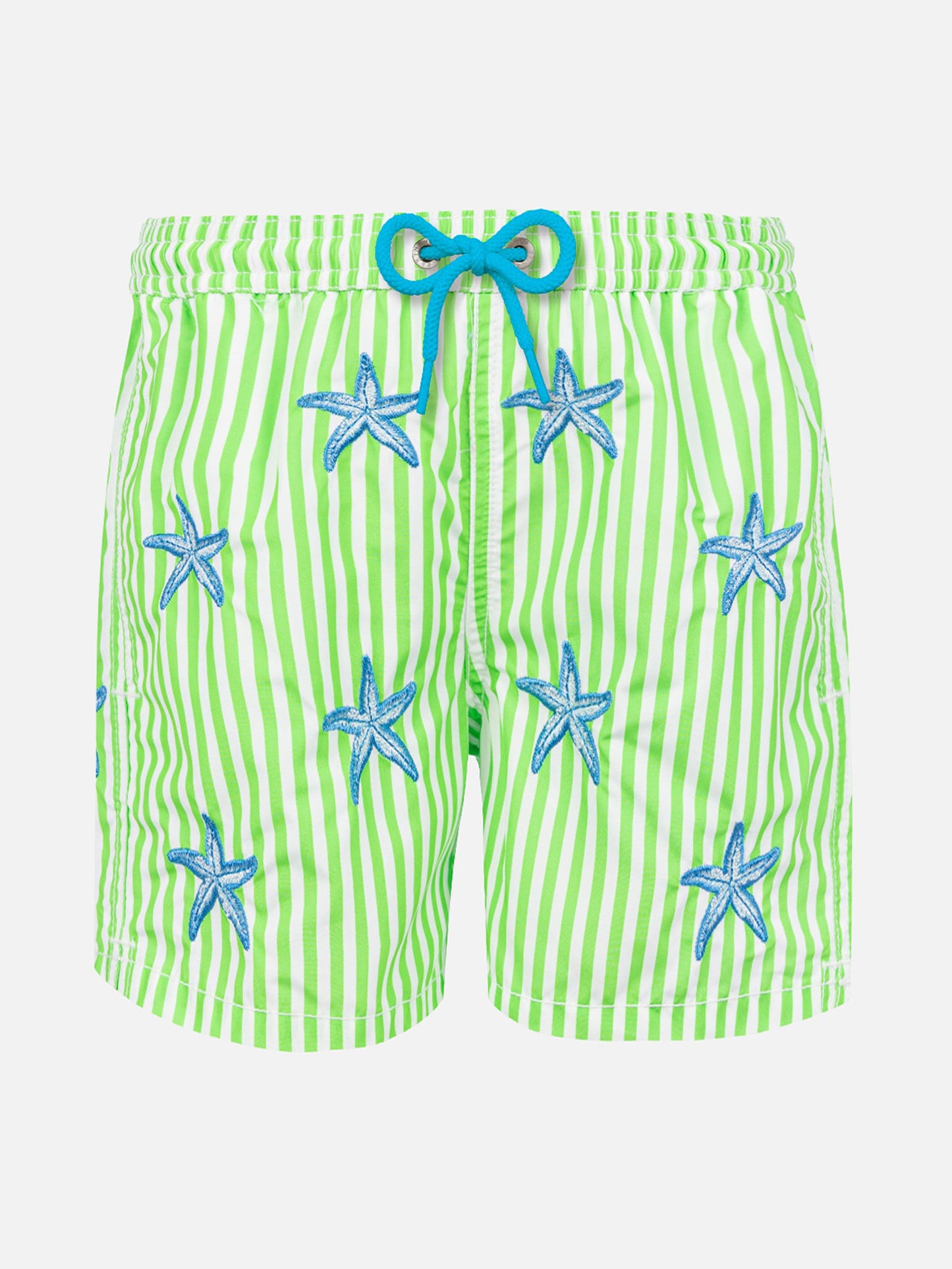 Klassische Herren-Badeshorts mit Seestern-Stickerei